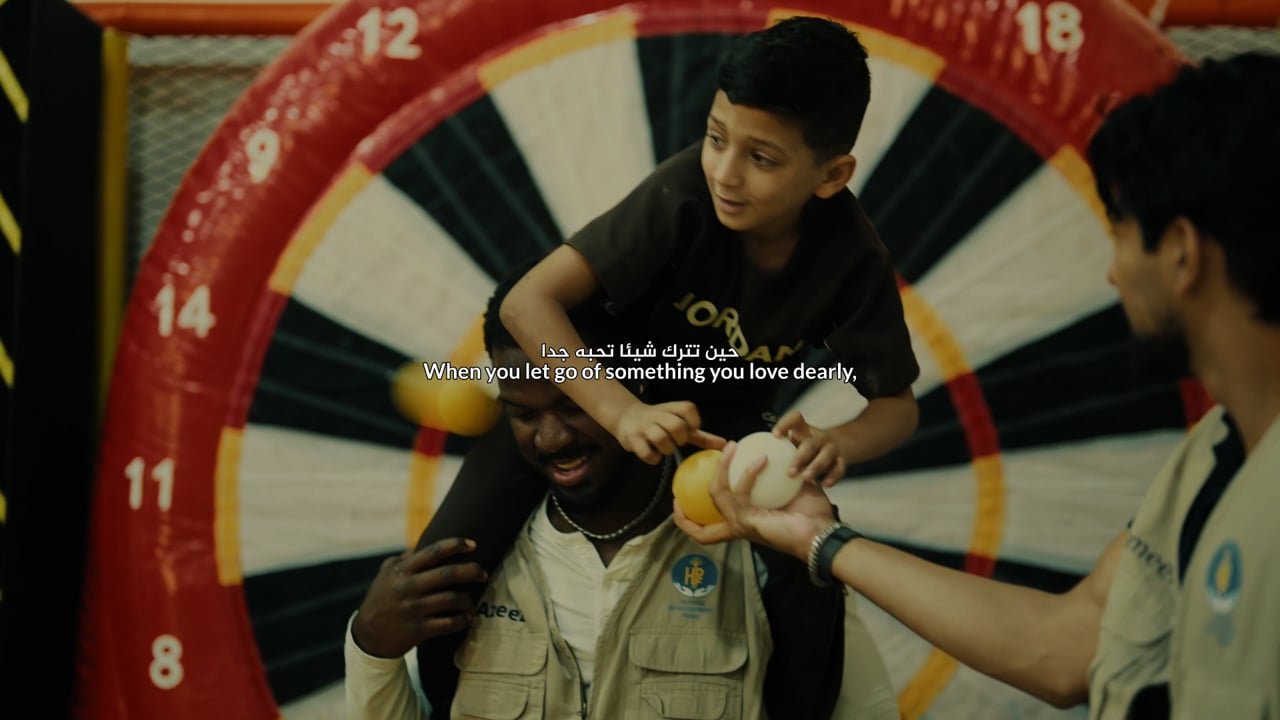Still frame from the Arabic Narration film